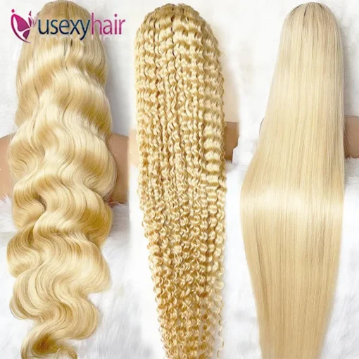 Hot sale 613 transparent lace front wig,Brazilian 613 blonde front lace human hair wig,40 inch 613 virgin hair human hair wigs - Image 4