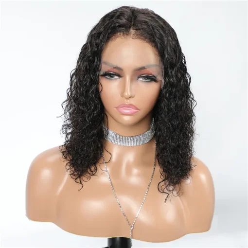 Ready To Ship 12 inch Brazilian Deep Curly 13*4 Lace Front Wigs Human Hair Bob Glueless Wigs With Baby Hair In Stock - Image 2