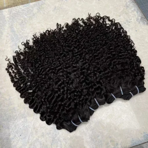 Wholesale Factory Price Burmese Curly Hair Vendor Unprocessed Human Deep Curly Raw Burmese Curly Virgin Hair For Women - Image 4