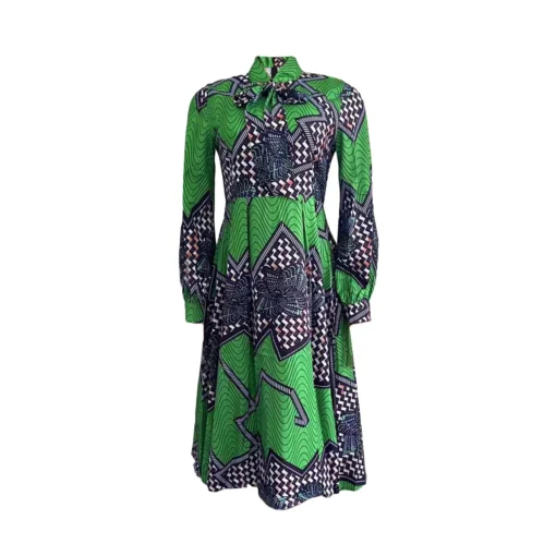 D140T New style Autumn casual printed african dresses women clothes classy ladies dress plus size dress ethnic clothing - Image 4