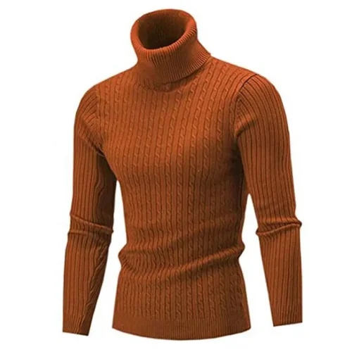 2022 Winter Layering Basics Bottoming Sweater Turtleneck Men's Pullover Solid Men Sweat Knit Under Sweaters Mens