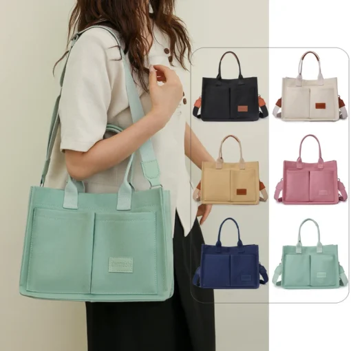 Holiday Women's Canvas Bag Retro Canvas Shoulder Bag Large Capacity Women's Shopping Bag