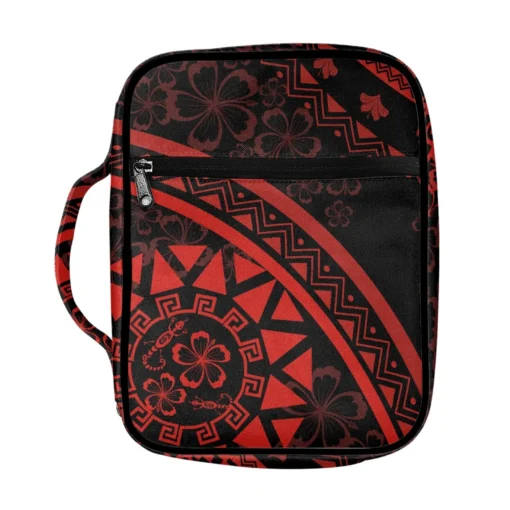 Wholesale Red Tribal Digital Printing Men Women Bible Cover Bible Carrying Bag with Book Stand Handle Zipper and Multi-Pockets - Image 6