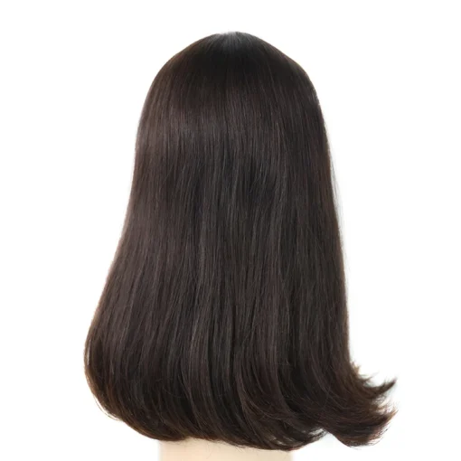 100% Virgin Unprocessed Human Hair Brown 4x4 Silk Top Full Handtied Jewish Kosher European Wig - Image 3