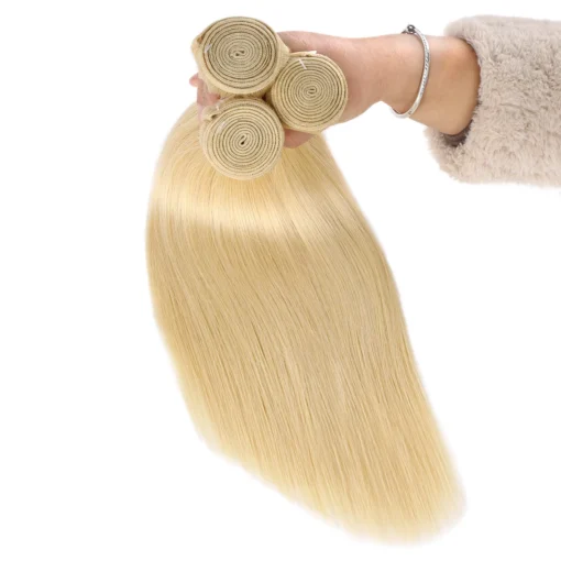 Wholesale High Quality 613 Virgin Blonde Hair Bundles Cuticle Aligned 12A Raw Human Hair from Vietnam Unprocessed Wave Style - Image 5