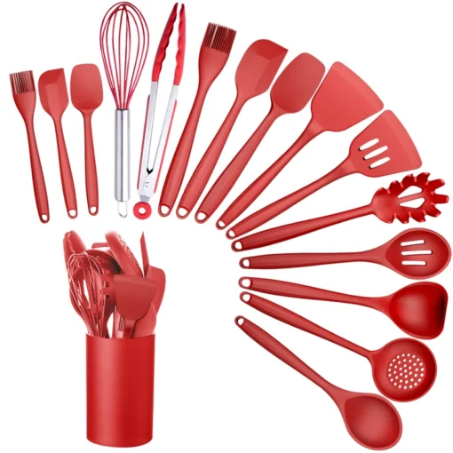 accessories heavy duty kitchen utensils set Kitchen Accessories Cookware Set Wholesale 15 Pcs Silicone Kitchen Utensil Set