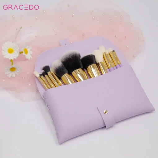 RTS pink pu bag makeup brush toiletry reasonable price storage golden supplier wholesale cosmetic fashion travel makeup bag - Image 4