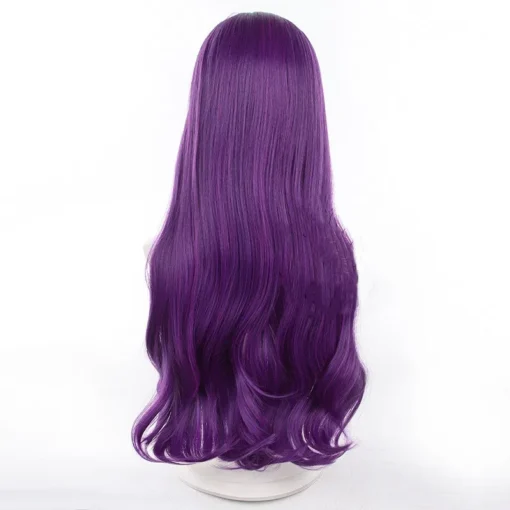 Wholesale 80cm Long Purple Curly Macht Wig Frieren At The Funeral Cosplay Synthetic Anime Heat Resistant Hair Wig For Party - Image 4