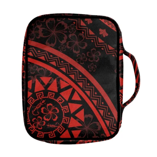 Wholesale Red Tribal Digital Printing Men Women Bible Cover Bible Carrying Bag with Book Stand Handle Zipper and Multi-Pockets