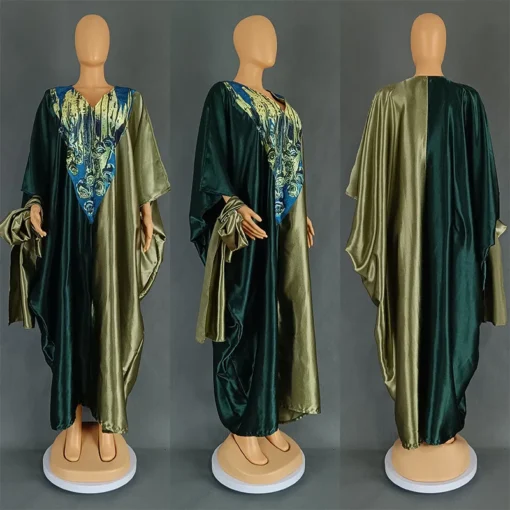 African Clothes Plus Size Women Dress 2024 Traditional Nigeria Print Caftan Abaya Muslim Robe Femme Long African Dress - Image 2