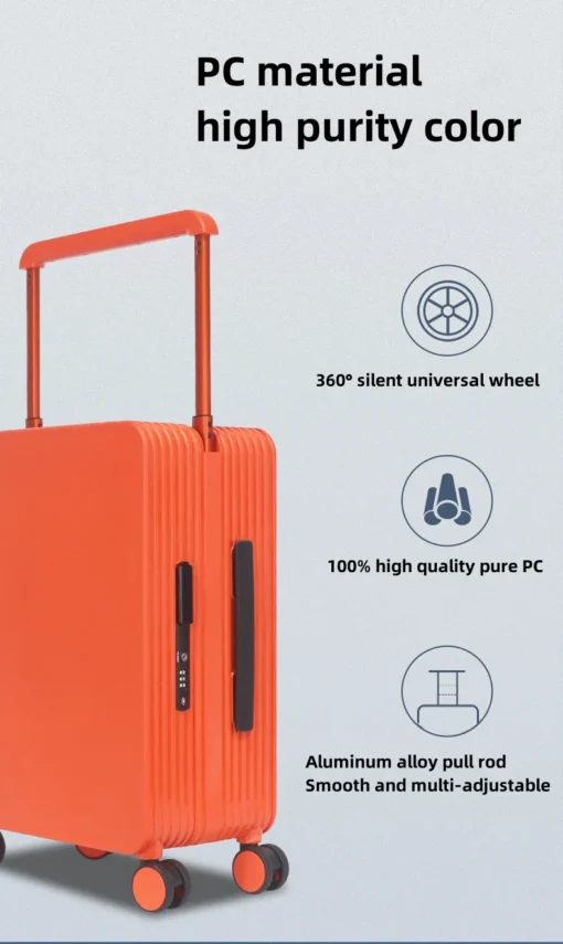 New Trendy Wide Trolley Spinner Luggage Outdoor Large Capacity Travel Password Suitcase Universal Wheel Carry On & Travel Bags - Image 5