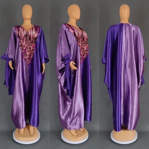 African Clothes Plus Size Women Dress 2024 Traditional Nigeria Print Caftan Abaya Muslim Robe Femme Long African Dress - Image 3