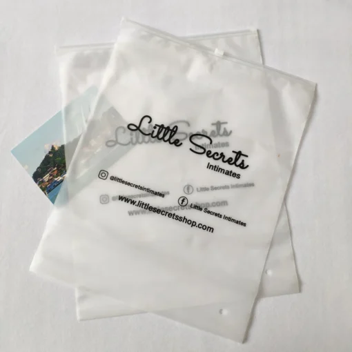 Printing Customized Matte Slider Frosted Plastic Packing Underdress Zipper Bag - Image 2