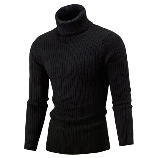 2022 Winter Layering Basics Bottoming Sweater Turtleneck Men's Pullover Solid Men Sweat Knit Under Sweaters Mens - Image 6