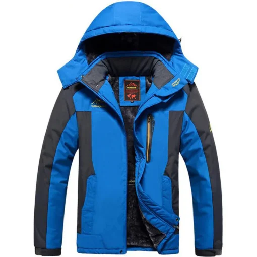 AOLA Oem Custom Wholesale Outdoor Hiking Soft Shell Down Coat Men's Jackets Windproof Waterproof Winter Jacket Man - Image 2