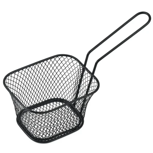 Rose Gold Metal Mesh French Chip Frying Serving Food Presentation Tableware Fry Basket For Kitchen - Image 5