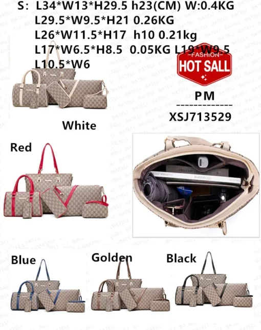 2022 new plaid bag for ladies buy one and get five free for women's bag set and a variety of styles bag  handbags