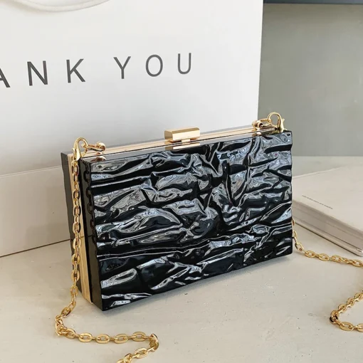 2024 Fashion Designer Acrylic Handbag Women Chain Shoulder Crossbody Purse Luxury Clutch Bag Evening Bags - Image 3