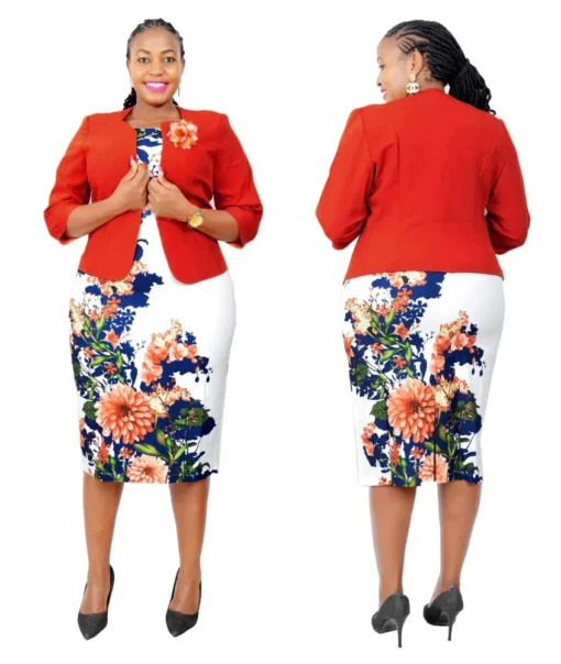 New Arrival African Clothes Plus Size Office Ladies Dresses For Women Two Piece Set - Image 4