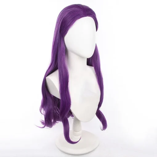 Wholesale 80cm Long Purple Curly Macht Wig Frieren At The Funeral Cosplay Synthetic Anime Heat Resistant Hair Wig For Party - Image 3