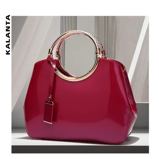 Kalanta women's luxury customised bags female hand and shoulder new fashion sacoche telephone genuine leather ce black handbags - Image 6