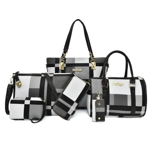 Fashion Ladies Bag Handbags Sets 6 in 1 Handbag for Women - Image 2