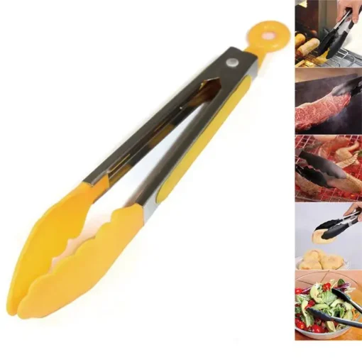 3pcs Food Grade Silicone Food Tongs Sets Heat Resistant Kitchen Tongs Reusable Stainless Steel Silicone Tongs For BBQ Cooking - Image 3