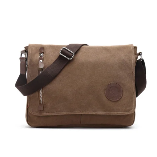 Wholesale custom trendy Business Casual men Sling Bags canvas shoulder Crossbody messenger bag