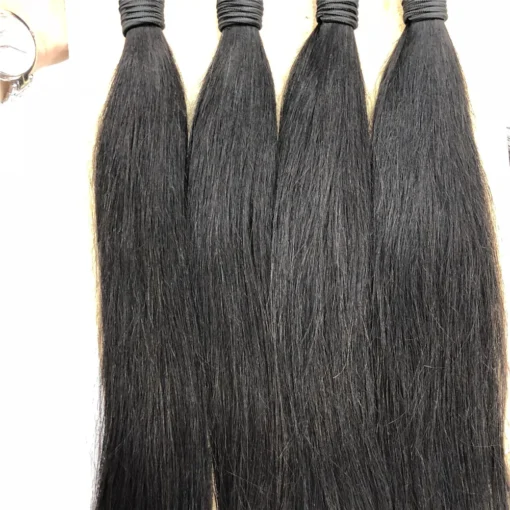 packet hair 100% cambodian virgin remy hair bundle closure 18"18"18"18" +14" 10A  closure and 4 bundles hair - Image 3