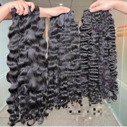 drop shipping Vietnamese raw Virgin brazilian Hair Double Drawn Cuticle Aligned Natural Wave raw indian cambodian human hair - Image 6