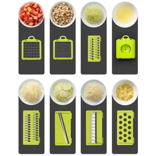 Hot Selling Kitchen Multifunctional manual Onion fruit vegetable cutter Potatoes Peeler 12 In 1 Vegetable veggie Chopper - Image 5