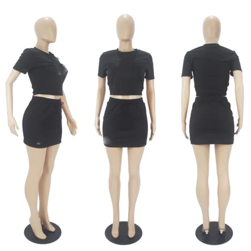 Women dresses clothing manufacturers lady bandage mini skirt mesh bodycon summer 3 piece set casual women dress clothes women - Image 5