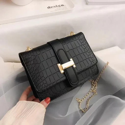 Shoulder bag stone slung summer new embossed solid color small square bag shopping storage large size office school bag