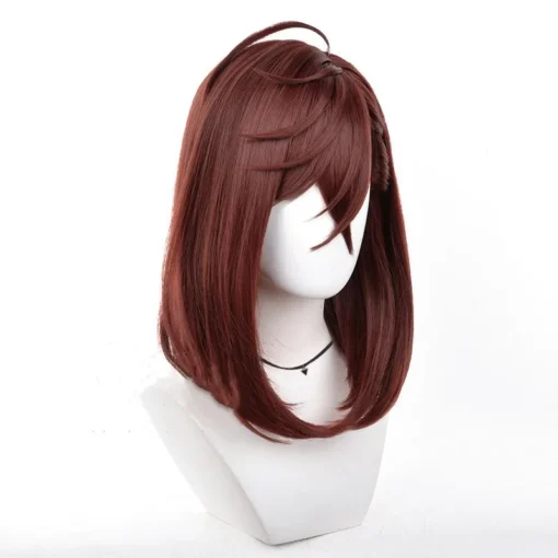 Wholesale Dandadan Cosplay 40cm Medium Long Red Brown Momo Ayase Wig Synthetic Anime Heat Resistant Hair Cosplay Wig - Image 2