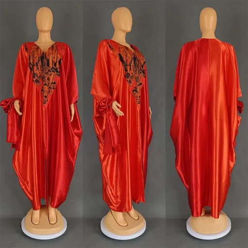 African Clothes Plus Size Women Dress 2024 Traditional Nigeria Print Caftan Abaya Muslim Robe Femme Long African Dress