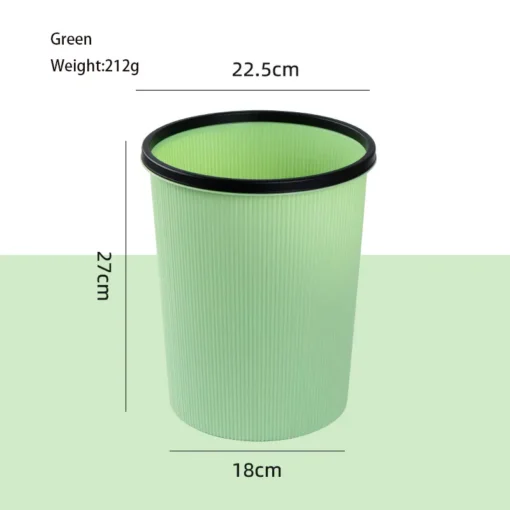 Grid Round Trash Can Garbage Bins Waste Bins Design PP New Robust Material Striped for Kitchen and Home Use Plastic Utensils - Image 5