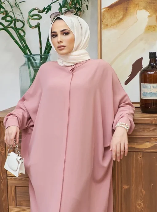 Muslim Abaya Jilbab Kaftan Women Long Dress Islamic Dubai Cardigan Robe Plain Dress African Turkish Robe Southeast Asia Clothes