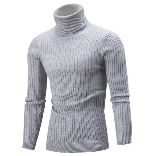 2022 Winter Layering Basics Bottoming Sweater Turtleneck Men's Pullover Solid Men Sweat Knit Under Sweaters Mens - Image 5