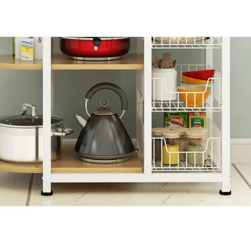 Wood Kitchen Dish Racks Organizer Microwave Oven Shelf Stand  Kitchen Shelf Rack - Image 4