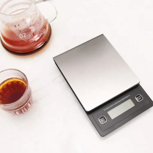 MOJAE New LCD Display Stainless Steel  ABS 2kg Kitchen Coffee Scale with Timer - Image 6