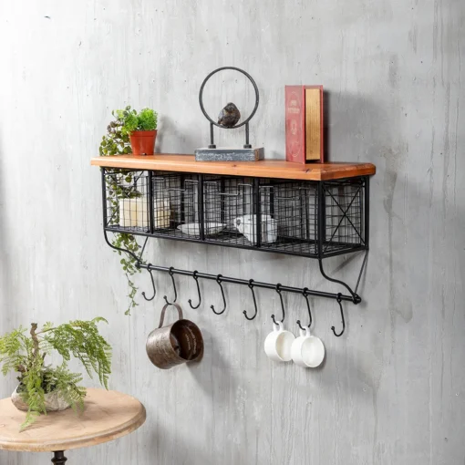 Wall Shelving Drawer Storage Shelving One-Line Grid Storage Wall Hanging Kitchen Organizing Shelving - Image 3