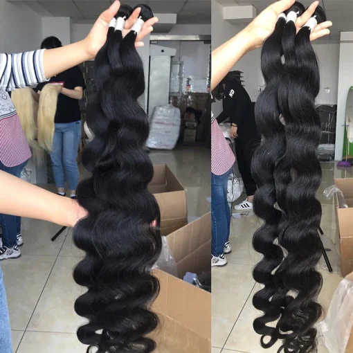 Grade 10a Human Hair Brazilian Body Wave 3PCS,Wholesale Remy Cuticle Aligned Virgin Natural Human Hair,Best Cheap Hair Extension - Image 3