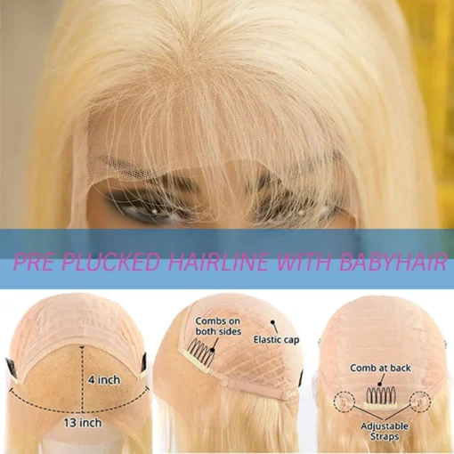 Hot sale 613 transparent lace front wig,Brazilian 613 blonde front lace human hair wig,40 inch 613 virgin hair human hair wigs - Image 3