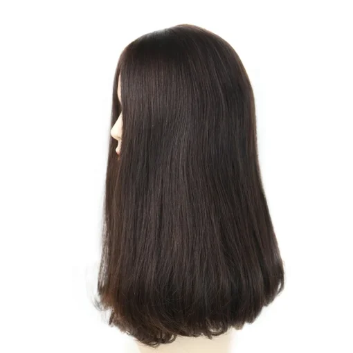 100% Virgin Unprocessed Human Hair Brown 4x4 Silk Top Full Handtied Jewish Kosher European Wig - Image 6