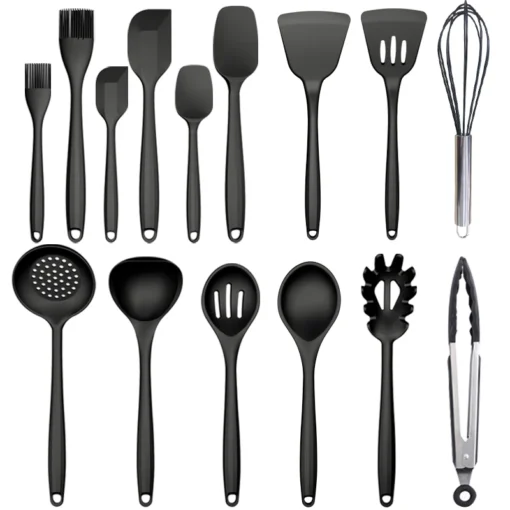 accessories heavy duty kitchen utensils set Kitchen Accessories Cookware Set Wholesale 15 Pcs Silicone Kitchen Utensil Set - Image 5