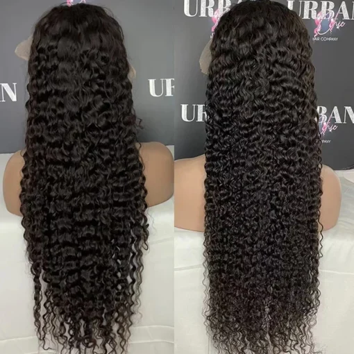 Raw unprocessed virgin Mongolian Afro Kinky Jerry Curly hd Transparent 4x4 closure Human Hair 360 lace frontal wig deep curly - Image 2