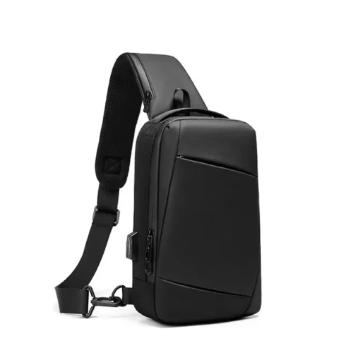 Lightweight Casual Men's Waterproof Chest Cross body Sling single Shoulder Bag with USB Charging Port interface for Men/Women - Image 6