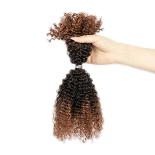 Hot Selling Product 2024 Factory Price Human Bulk Hair Afro Kinky Curly Human Hair For Braiding - Image 5