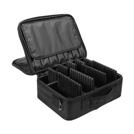 Hot Artist Carrying Case Waterproof Oxford Storage Travel Brush Organizer OEM Make Up Case Makeup Cosmetic Bag With Hard Divider - Image 2