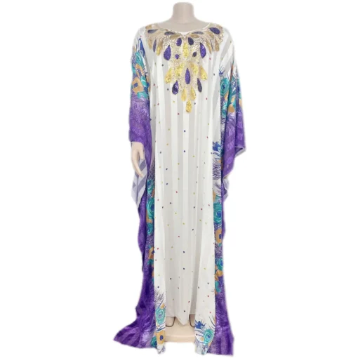 African Dresses for Women Clothing Spring Summer African Women Printing Long Robes Muslim Abaya African Clothes Women - Image 3